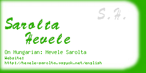 sarolta hevele business card